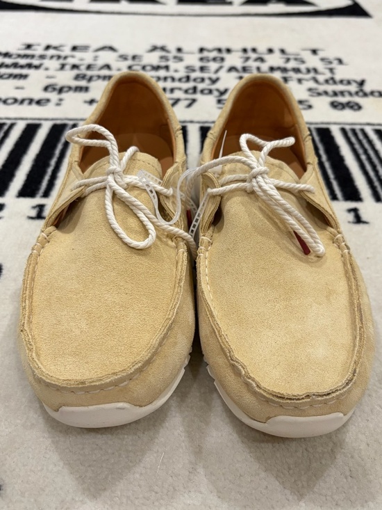 OluKai Ka\'a Driver Italian Suede Leather Lace Up Loafers - Golden Sand main image 8